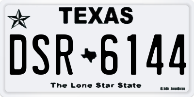 TX license plate DSR6144