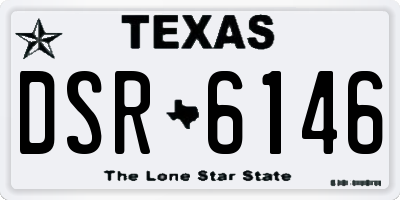 TX license plate DSR6146