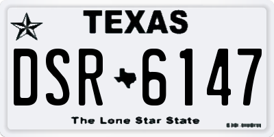 TX license plate DSR6147