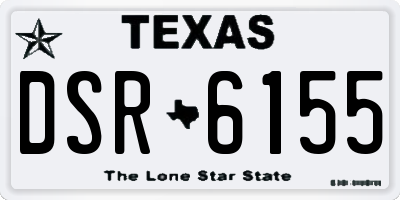 TX license plate DSR6155