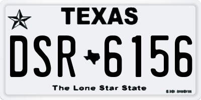 TX license plate DSR6156