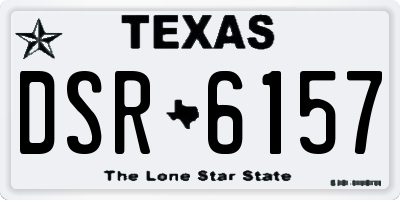 TX license plate DSR6157