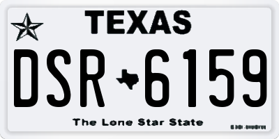 TX license plate DSR6159