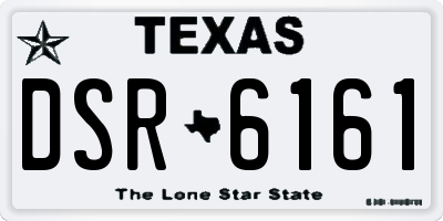 TX license plate DSR6161