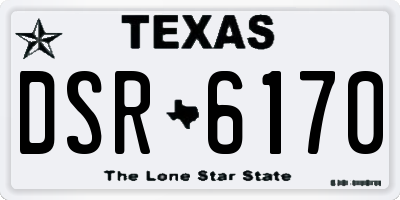 TX license plate DSR6170