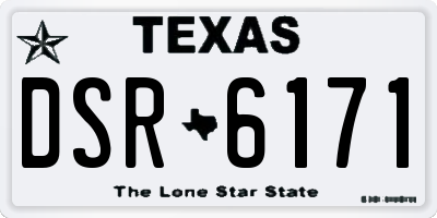TX license plate DSR6171