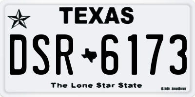 TX license plate DSR6173