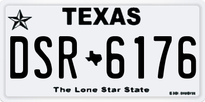 TX license plate DSR6176