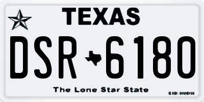TX license plate DSR6180