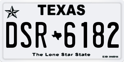 TX license plate DSR6182