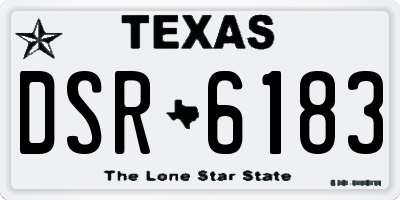 TX license plate DSR6183