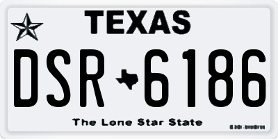 TX license plate DSR6186
