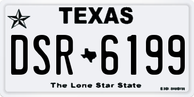 TX license plate DSR6199