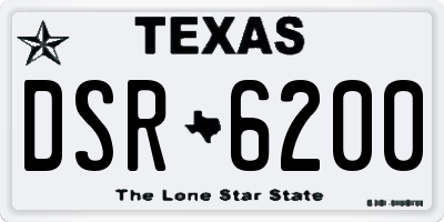 TX license plate DSR6200