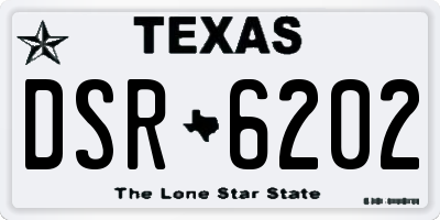 TX license plate DSR6202