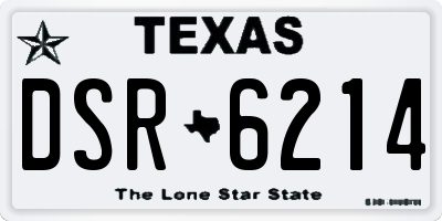 TX license plate DSR6214