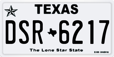 TX license plate DSR6217
