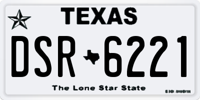 TX license plate DSR6221