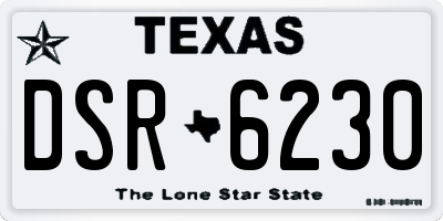 TX license plate DSR6230