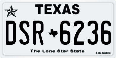 TX license plate DSR6236