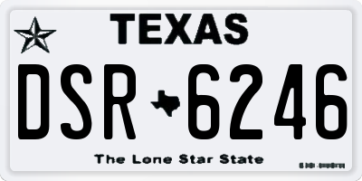 TX license plate DSR6246