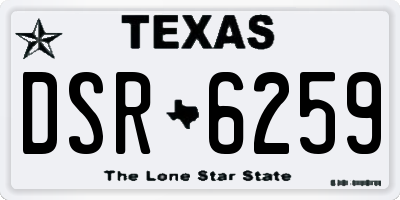 TX license plate DSR6259