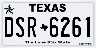 TX license plate DSR6261