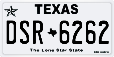 TX license plate DSR6262