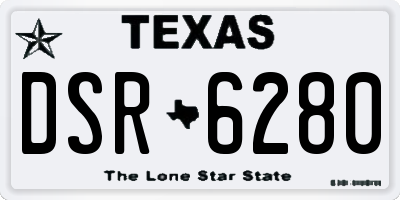 TX license plate DSR6280