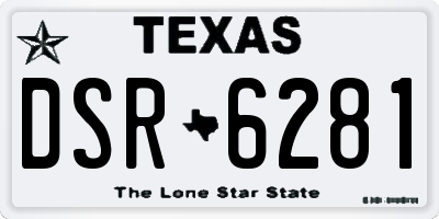 TX license plate DSR6281