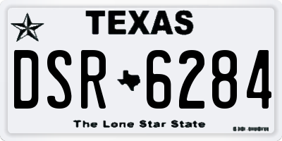 TX license plate DSR6284