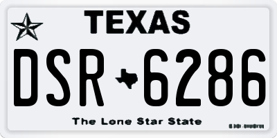 TX license plate DSR6286