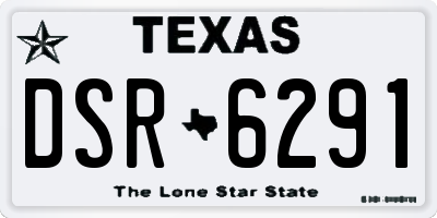 TX license plate DSR6291