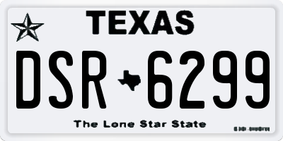 TX license plate DSR6299