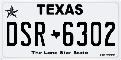 TX license plate DSR6302