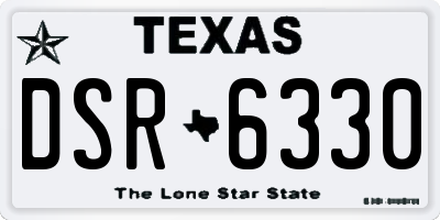 TX license plate DSR6330