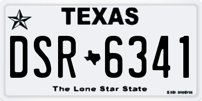 TX license plate DSR6341