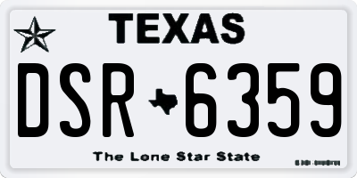 TX license plate DSR6359