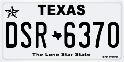 TX license plate DSR6370