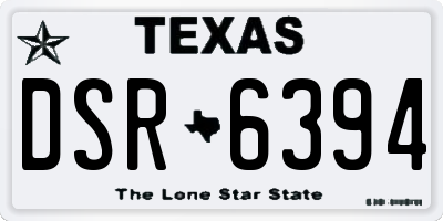 TX license plate DSR6394