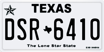 TX license plate DSR6410