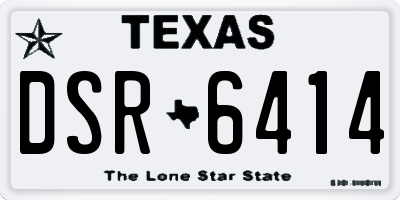 TX license plate DSR6414