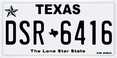 TX license plate DSR6416