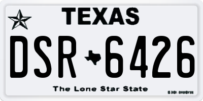 TX license plate DSR6426