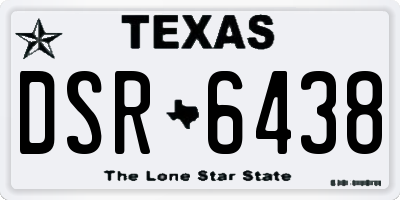 TX license plate DSR6438