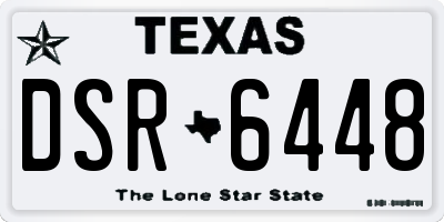 TX license plate DSR6448
