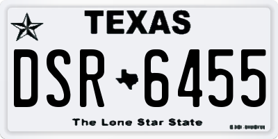 TX license plate DSR6455