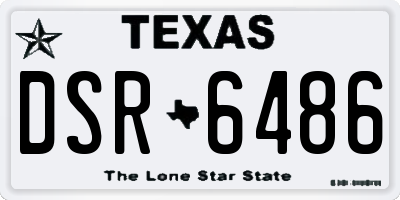 TX license plate DSR6486