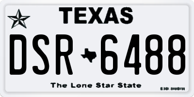 TX license plate DSR6488