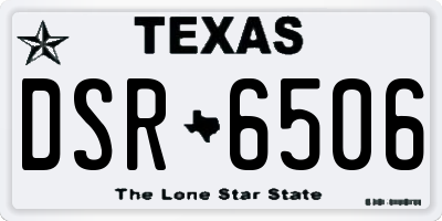 TX license plate DSR6506